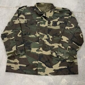 Delf Woodland Camo Military Field Jacket Utility Streetwear Army Surplus Coat